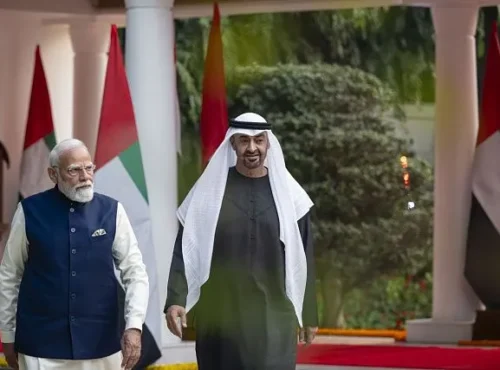 Leaders of UAE and India discuss strengthening strategic partnership in New Delhi
